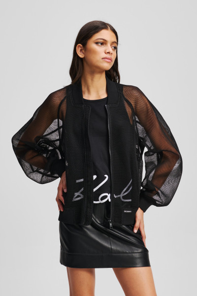 BUNDA KARL LAGERFELD MESH BOMBER - Fotografie č. 3
