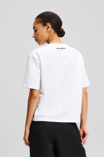 PÓLÓ KARL LAGERFELD KARL SIGNATURE HEM V-NK TSHIRT - Kép 3