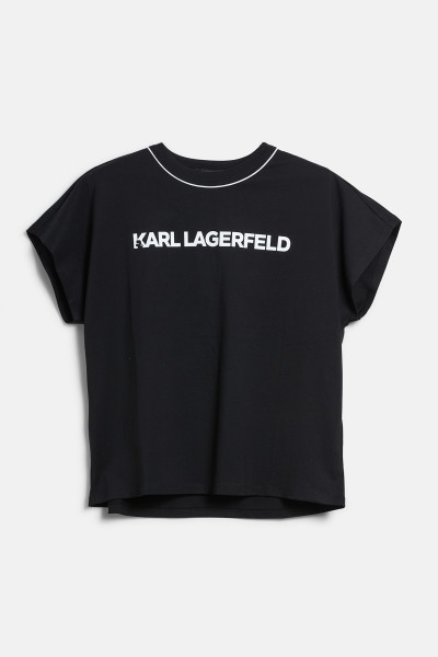TRIČKO KARL LAGERFELD LOGO PIPING T-SHIRT - Fotografia č. 1