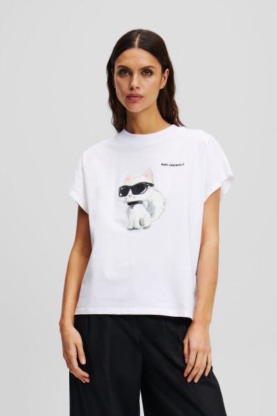 TRIČKO KARL LAGERFELD IKON AQUARELLE C LOOSE T-SHIRT - Fotografie č. 1