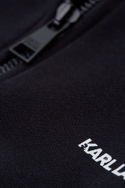 MIKINA KARL LAGERFELD LOGO PIPING ZIP UP HOODIE - Fotografie č. 3