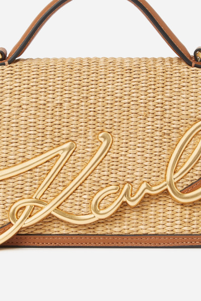 CROSSBODY KARL LAGERFELD K/SIGNATURE 2.0 SM CB RAFFIA - Fotografie č. 5