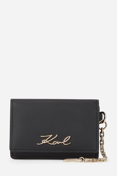 POUZDRO NA PLATEBNÍ KARTY KARL LAGERFELD K/SIGNATURE CHAIN CARD HOLDER - Fotografie č. 1