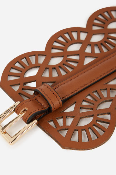 OPASEK KARL LAGERFELD K/ESSENTIAL FAN WIDE BELT - Fotografie č. 4