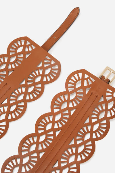 OPASEK KARL LAGERFELD K/ESSENTIAL FAN WIDE BELT - Fotografie č. 5