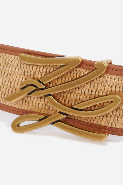 OPASEK KARL LAGERFELD K/AUTOGRAPH RAFFIA H5 BELT - Fotografie č. 3