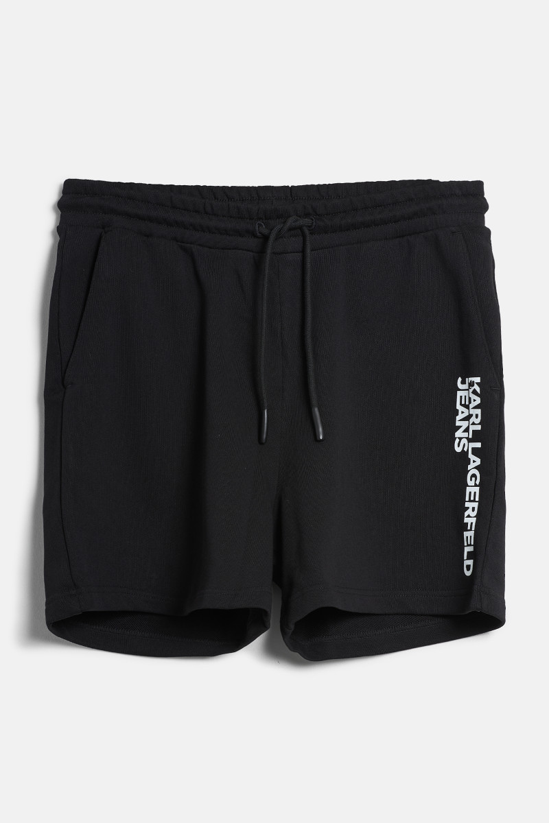 Šortky Karl Lagerfeld Jeans Klj Text Logo Sweatshort Black