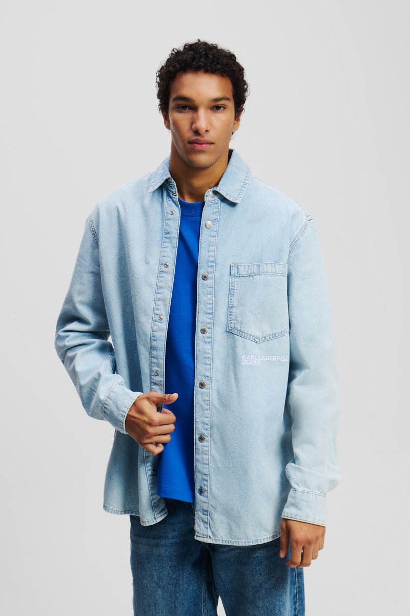 Košeľa Karl Lagerfeld Jeans Klj Denim Shirt Light Blue