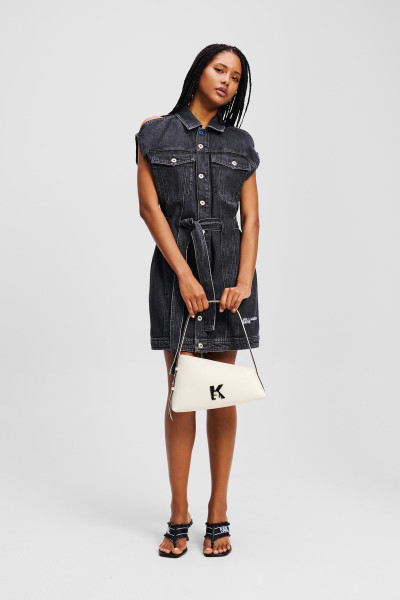 ŠATY KARL LAGERFELD JEANS KLJ BELTED DENIM DRESS - Fotografie č. 2