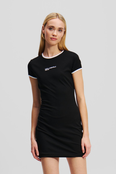 ŠATY KARL LAGERFELD JEANS KLJ CAP SLEEVE MILANO DRESS - Fotografie č. 1