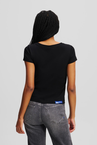 TRIČKO KARL LAGERFELD JEANS KLJ SLIM V-NECK TEE - Fotografie č. 3