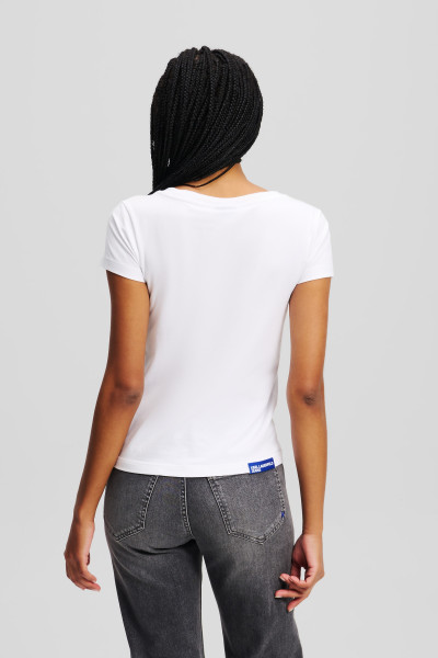 TRIČKO KARL LAGERFELD JEANS KLJ SLIM V-NECK TEE - Fotografie č. 3
