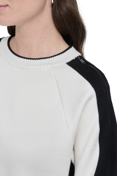 PULÓVER DKNY L/S DBL ZIP SLV CONT - Kép 5