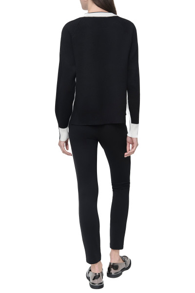 PULÓVER DKNY L/S DBL ZIP SLV CONT - Kép 3