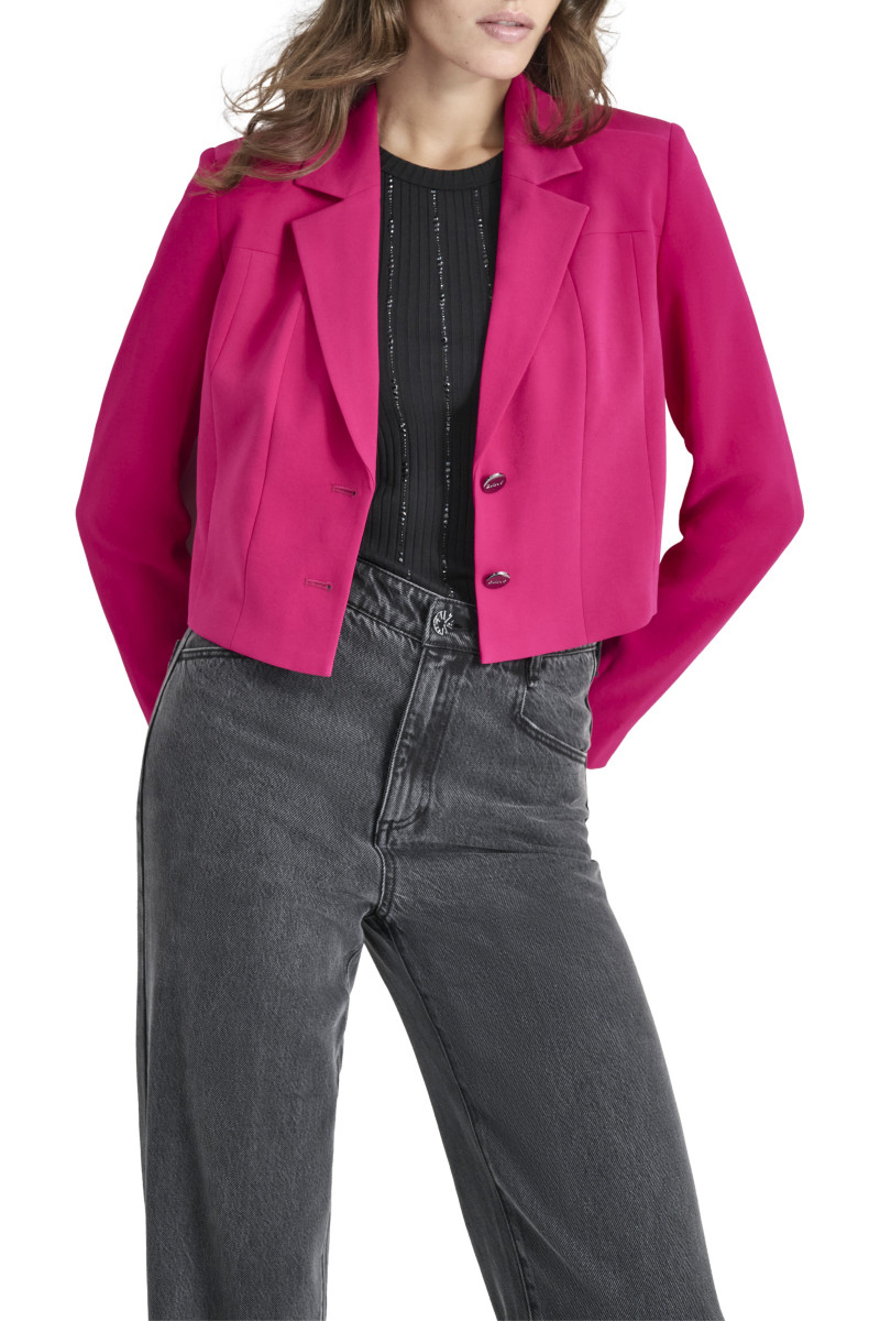 Levně Blejzr dkny l/s cropped two bttn wild berry
