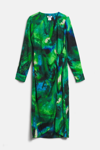 RUHA DKNY L/S V-NECK MIDI W/ H - Kép 1