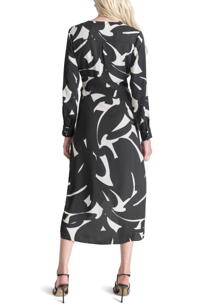 ŠATY DKNY L/S V-NECK MIDI W/ H - Fotografia č. 4