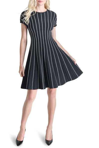 ŠATY DKNY S/L RIBBED TIPPEDFIT - Fotografia č. 1