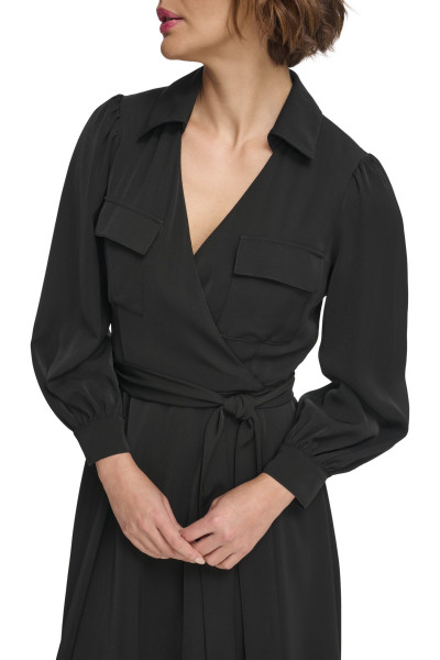 ŠATY DKNY BALLOON SLEEVE DRESS - Fotografia č. 6