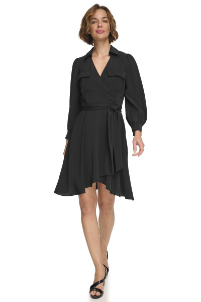 ŠATY DKNY BALLOON SLEEVE DRESS - Fotografia č. 1