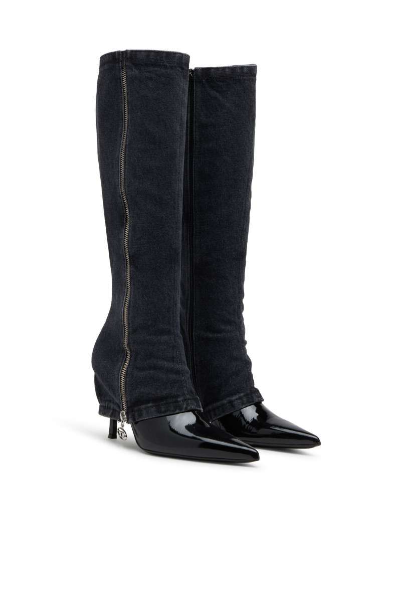 Čižmy Diesel Venus D-Venus Twisted Boot Boo Black Denim