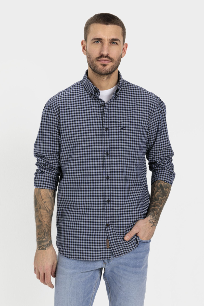 Košeľa Camel Active Longsleeve Shirt Night Blue