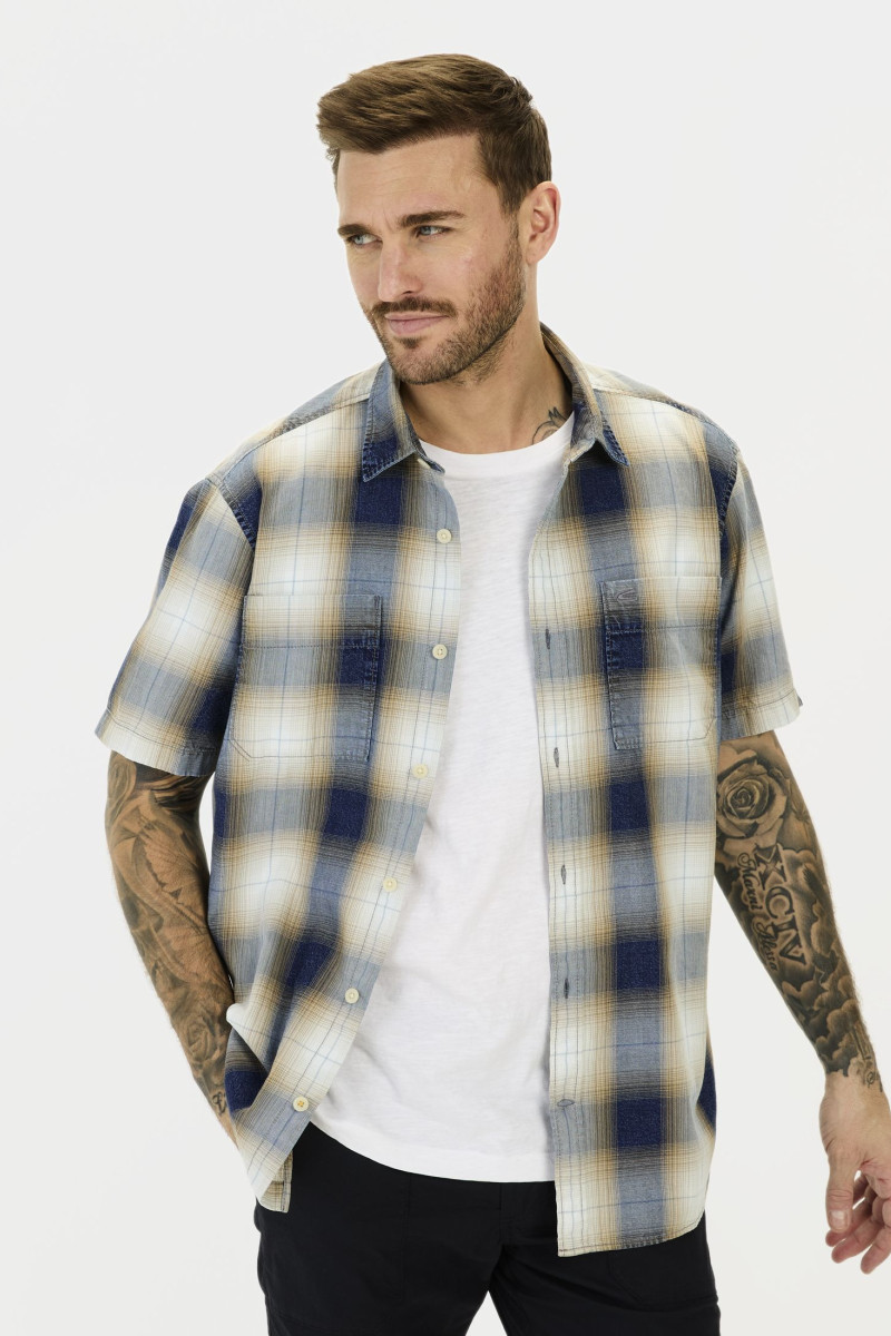 Ing Camel Active Shortsleeve Shirt Dark Indigo