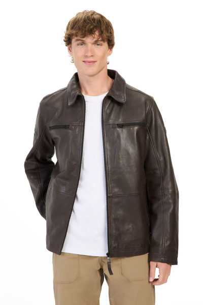 BUNDA CAMEL ACTIVE LEATHER BLOUSON - Fotografie č. 1