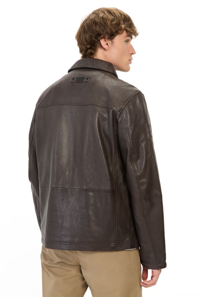 BUNDA CAMEL ACTIVE LEATHER BLOUSON - Fotografie č. 3