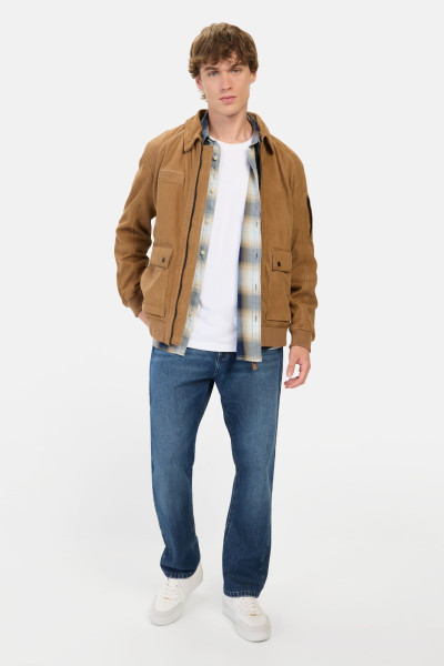 DZSEKI CAMEL ACTIVE LEATHER BLOUSON - Kép 2