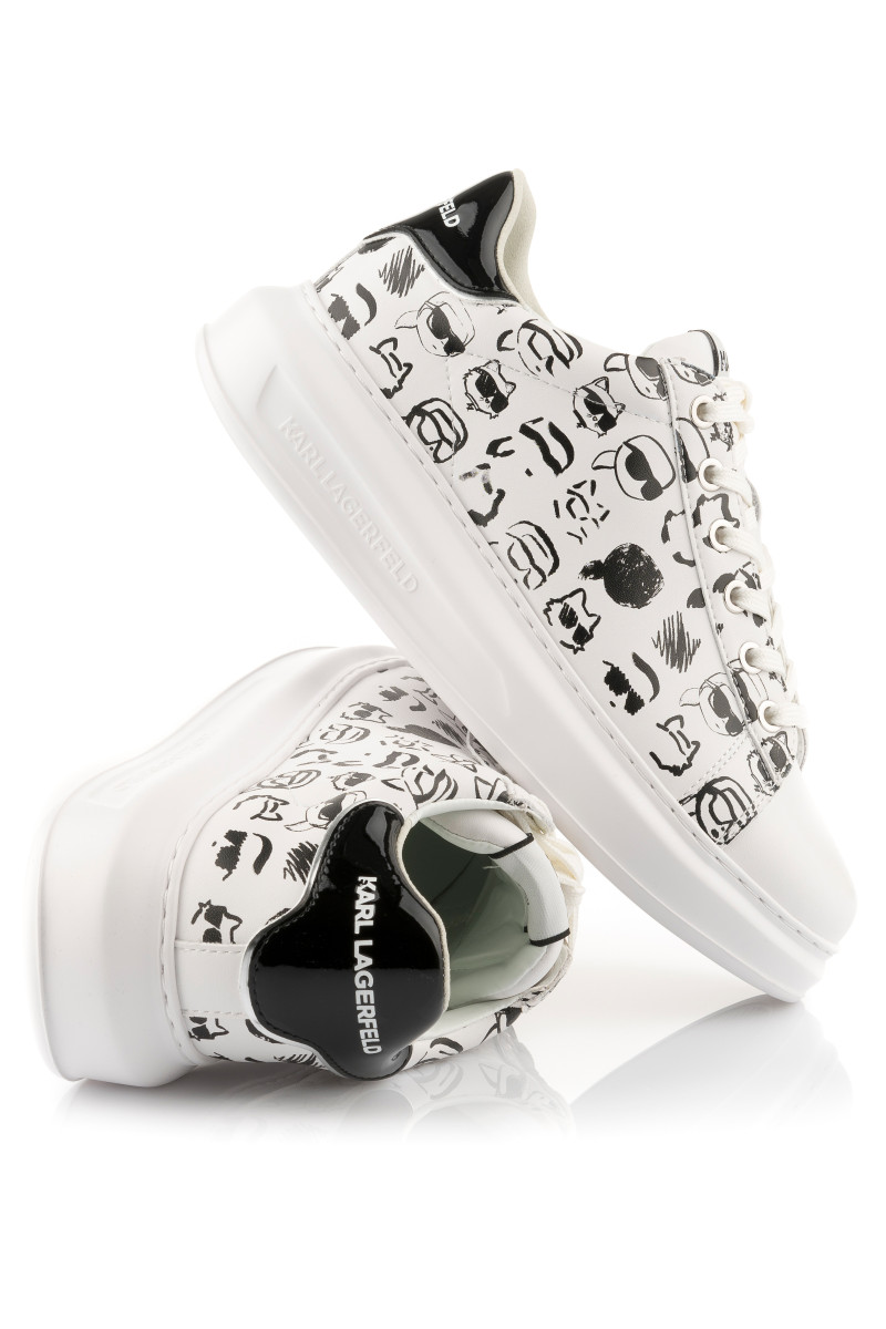 TENISKY KARL LAGERFELD KAPRI TWIN NFT GRAFFITI WHITE LTHR W/BLACK