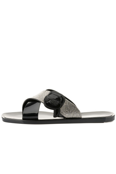 PANTOFLE KARL LAGERFELD JELLY III SPARKLE NFT KROSSTRAP - Fotografie č. 5
