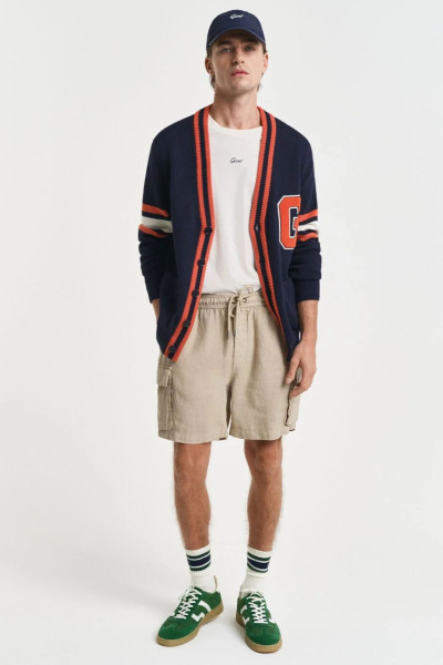 ŠORTKY GANT REG LINEN CARGO DS SHORTS - Fotografie č. 1