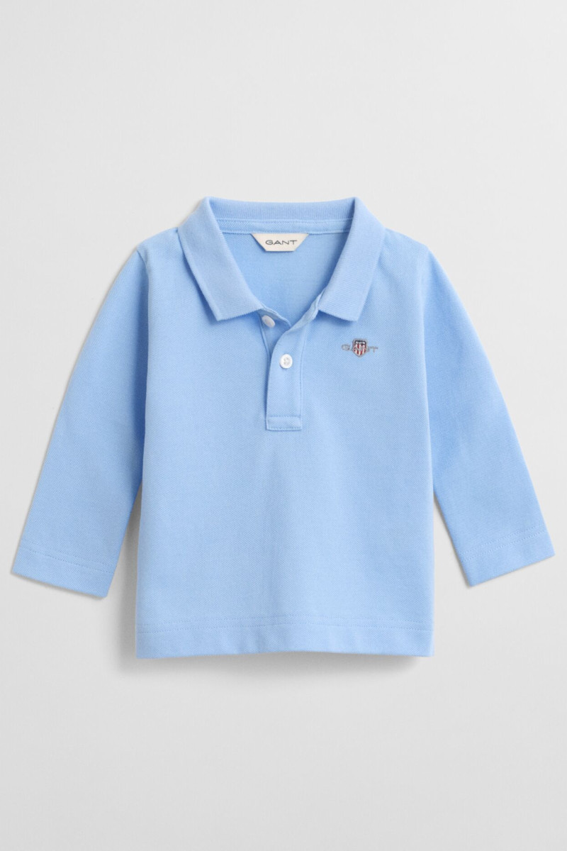 POLOKOŠILE GANT SHIELD PIQUE LS RUGGER CAPRI BLUE