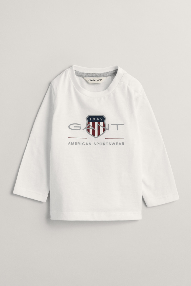 E-shop TRIČKO GANT ARCHIVE SHIELD LS T-SHIRT WHITE