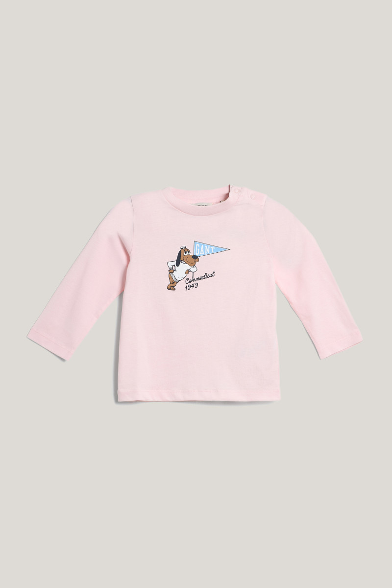 TRIČKO GANT GRAPHIC LS T-SHIRT SALMON