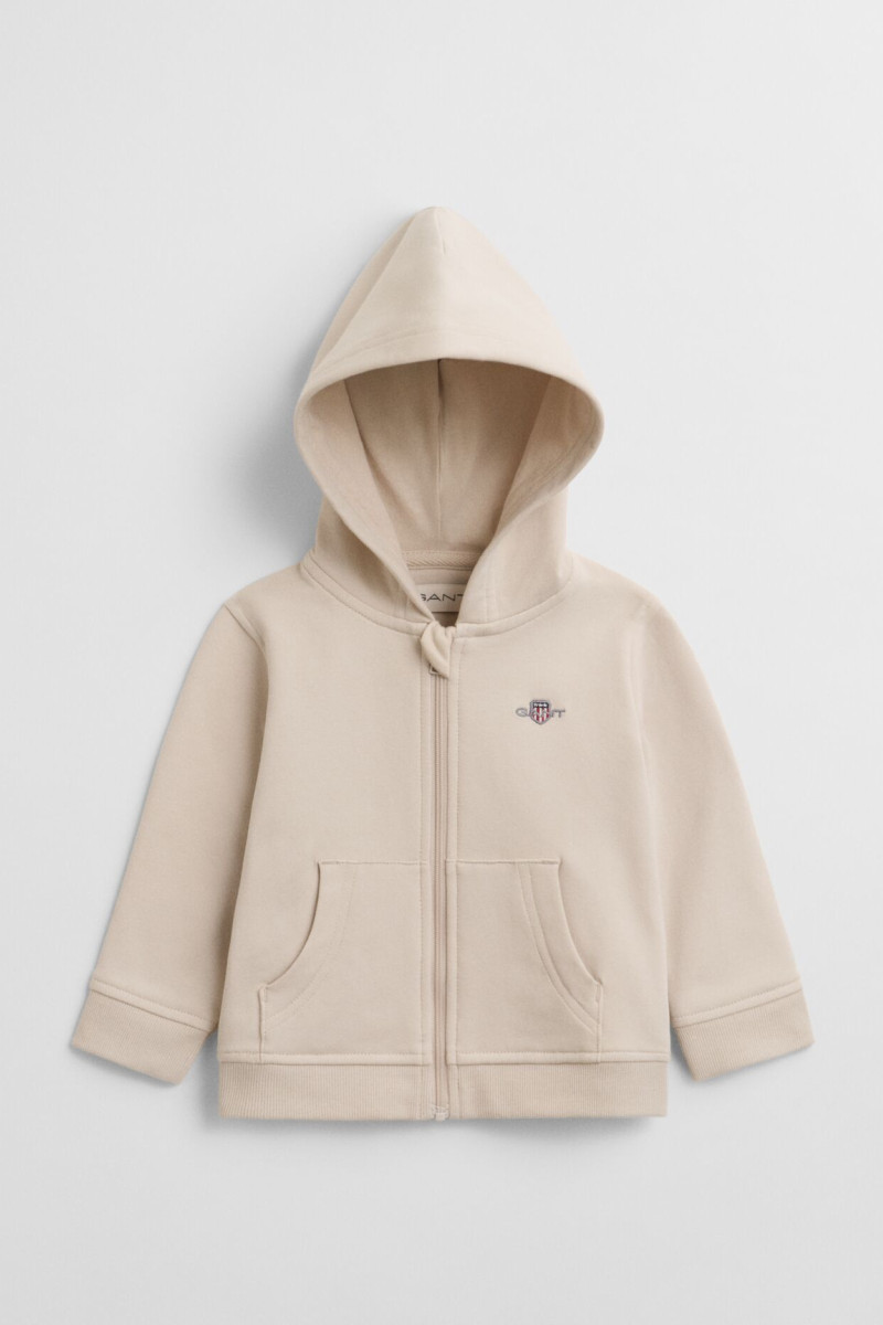 MIKINA GANT SHIELD ZIP HOODIE SOFT OAT