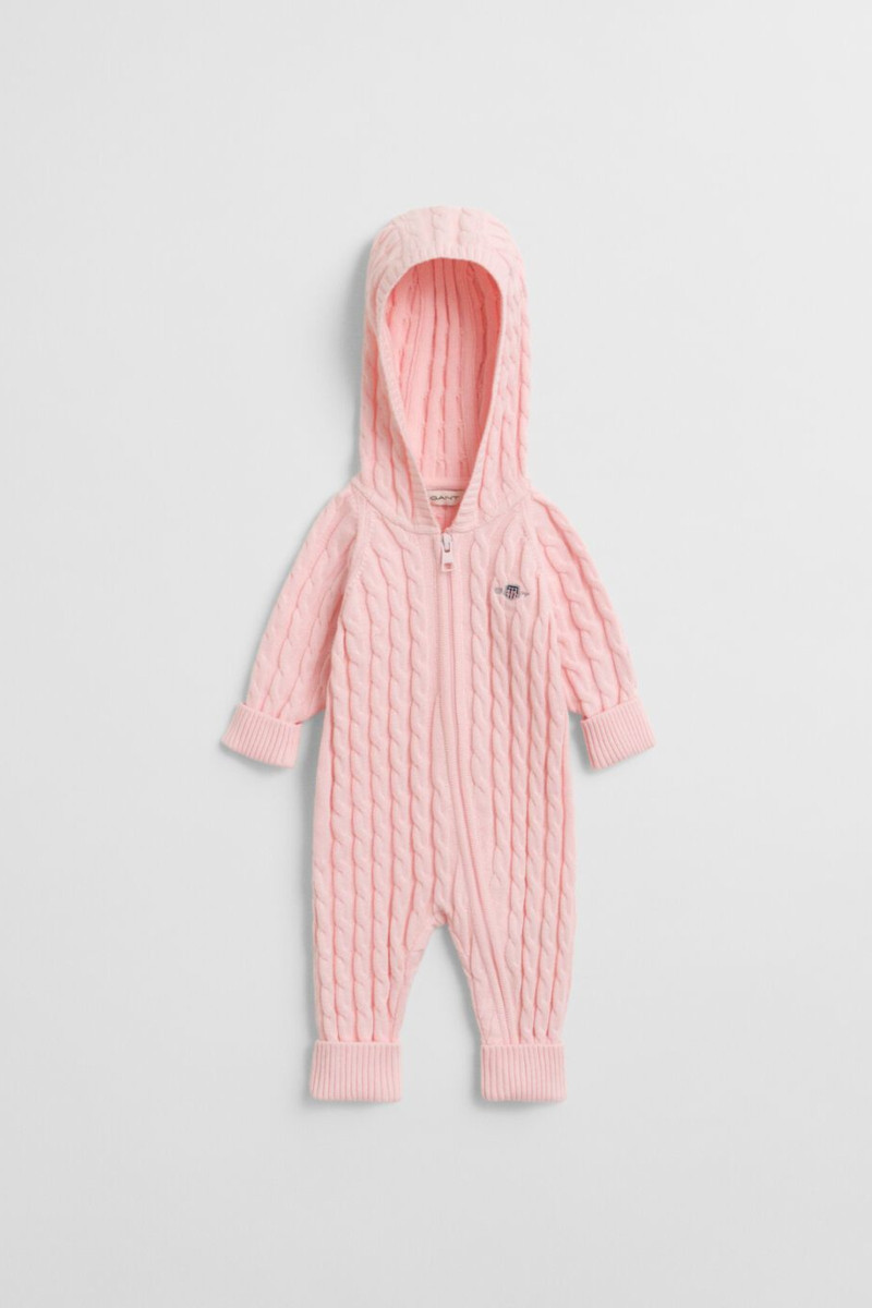 E-shop SVETR GANT SHIELD COTTON CABLE ONE PIECE SALMON