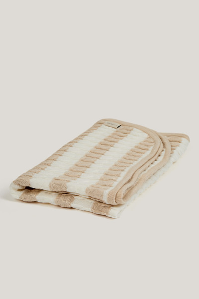 TAKARÓ GANT STRIPED COTTON CABLE BLANKET 68 x 78 cm - Kép 1