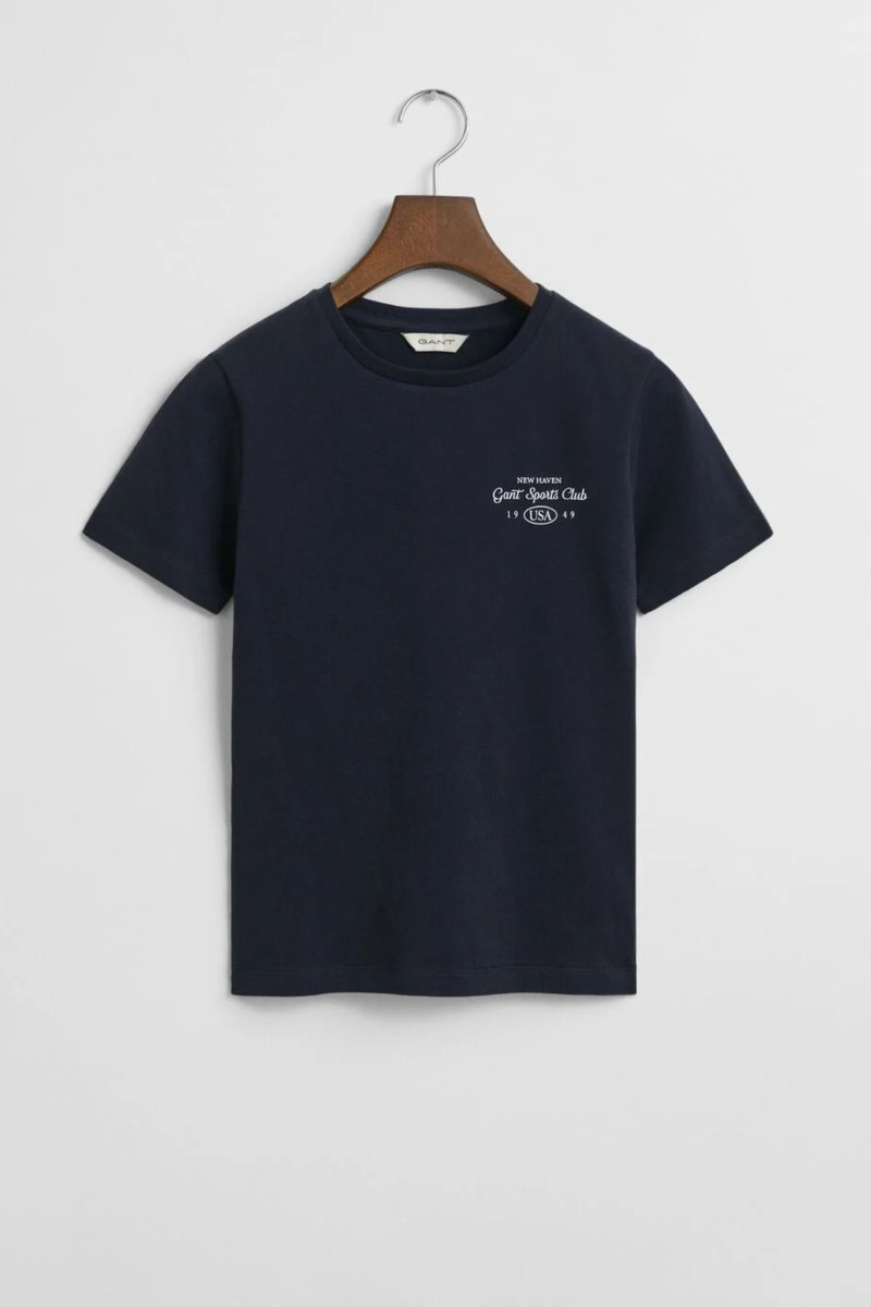 E-shop TRIČKO GANT SPORTS CLUB GRAPHIC T-SHIRT EVENING BLUE