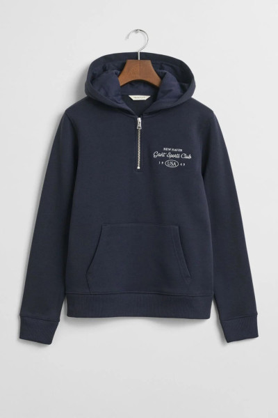 MELEGÍTŐFELSŐ GANT SPORT CLUB GRAPHIC HALF-ZIP HOODIE - Kép 1