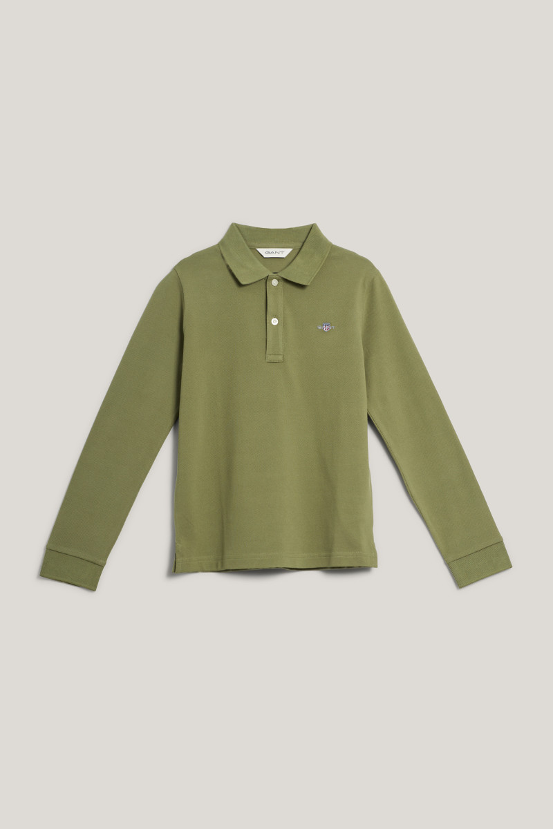 E-shop POLOKOŠILE GANT SHIELD LS PIQUE POLO WASHED OLIVE