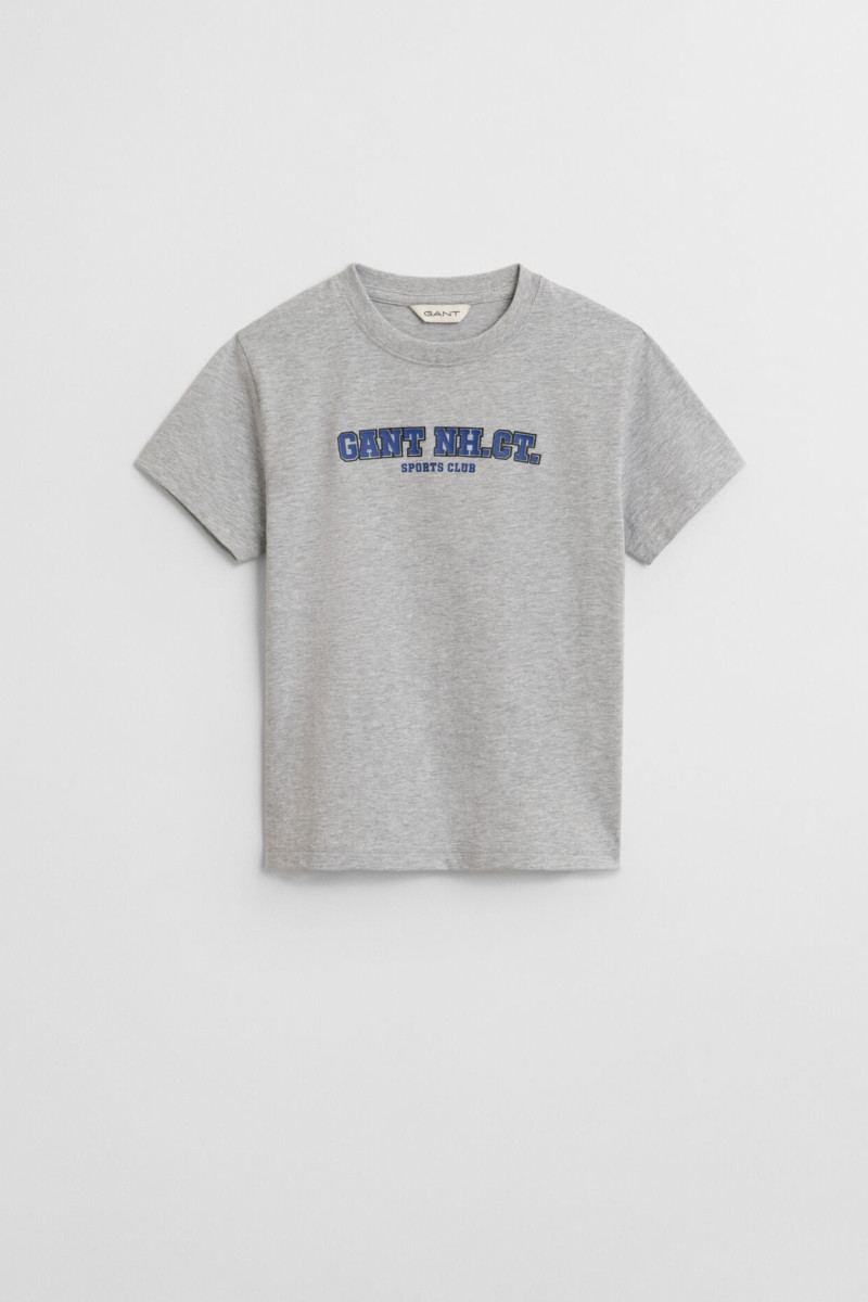 TRIČKO GANT GRAPHIC SS T-SHIRT LIGHT GREY MELANGE