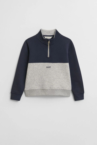 MIKINA GANT BLOCKED HALF ZIP SWEATSHIRT - Fotografia č. 1
