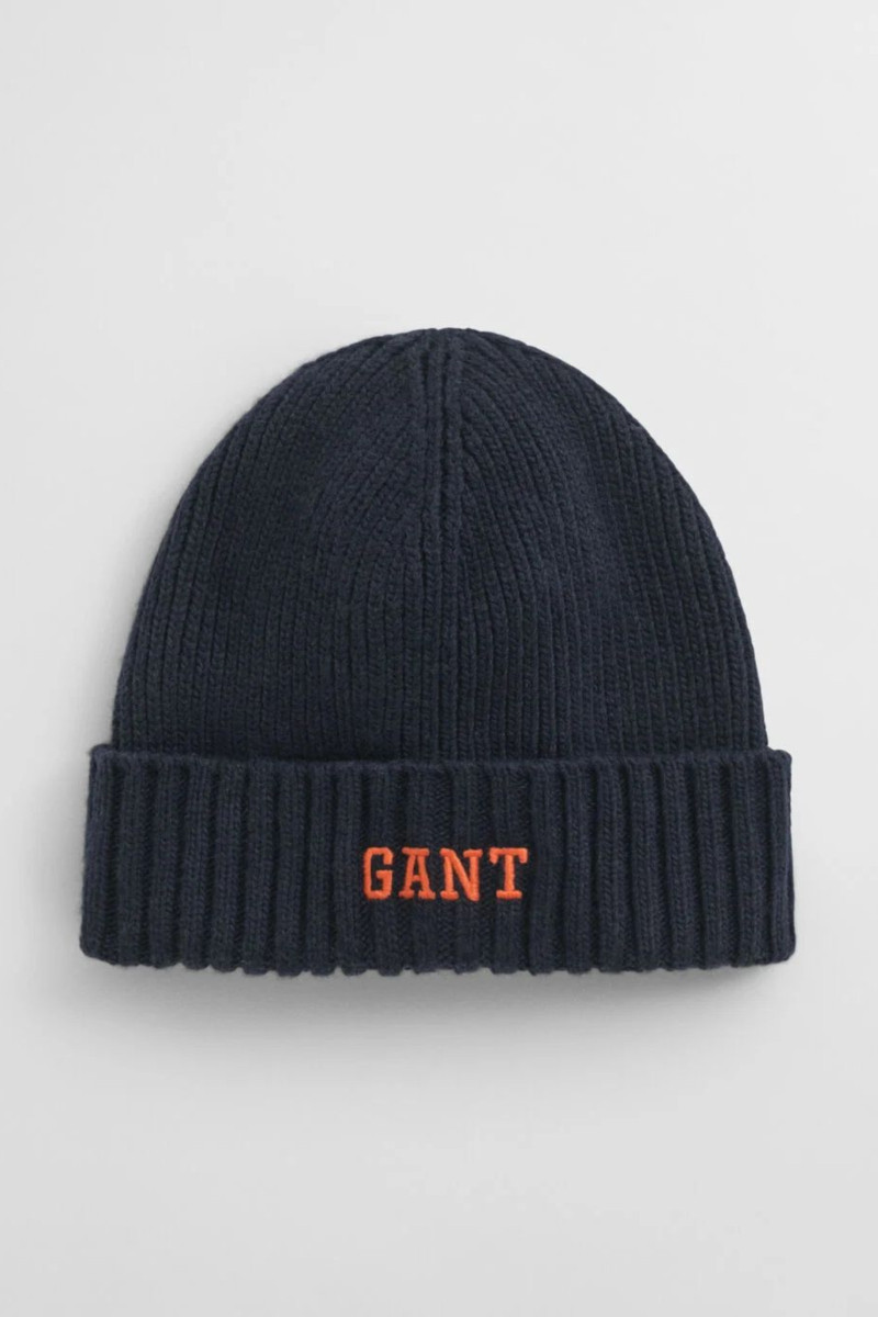 ČEPICE GANT GRAPHIC COTTON BEANIE EVENING BLUE