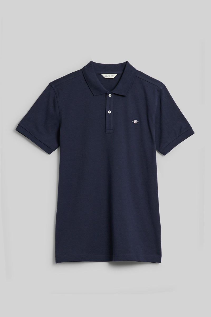 POLOKOŠEĽA GANT SHIELD SS PIQUE EVENING BLUE