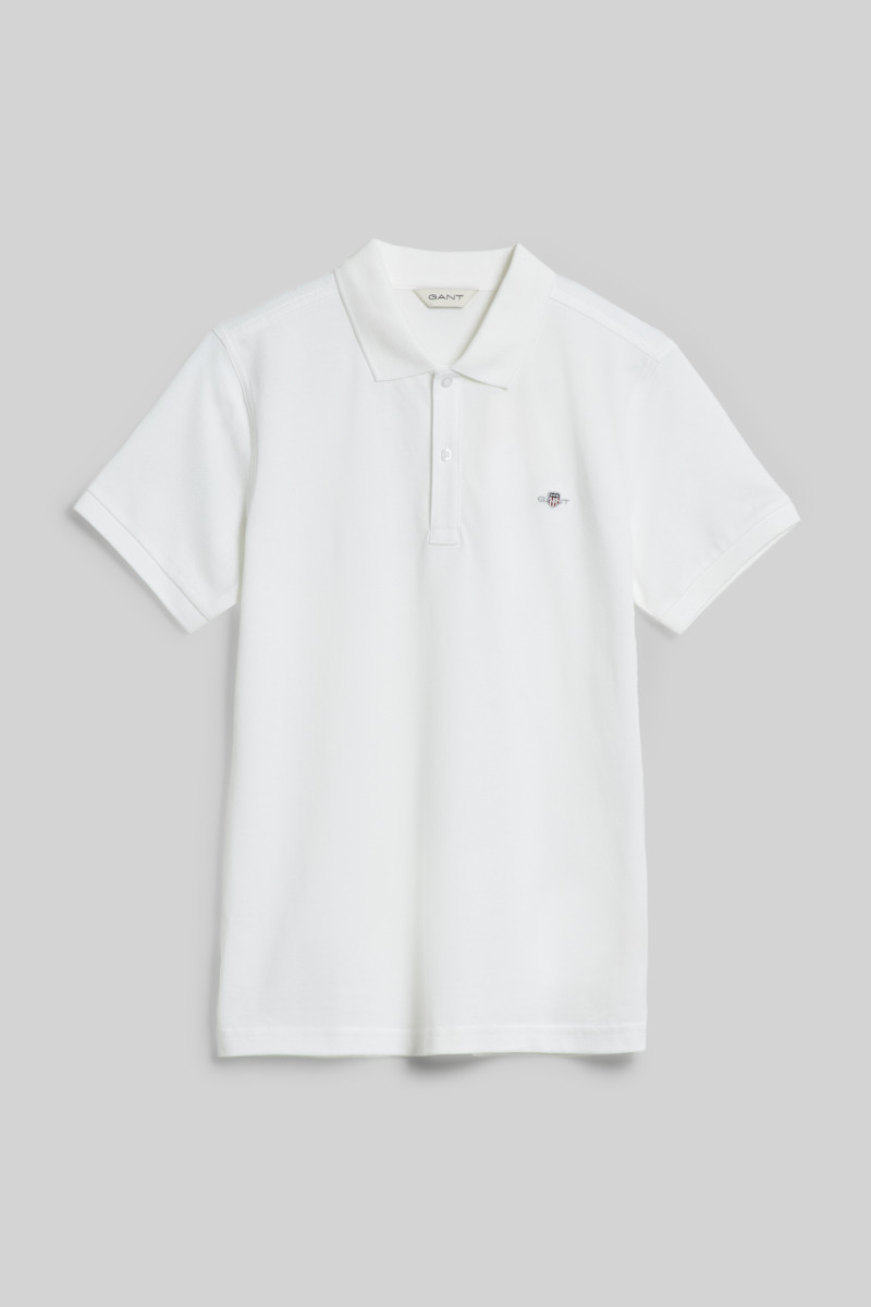 POLOKOŠEĽA GANT SHIELD SS PIQUE WHITE