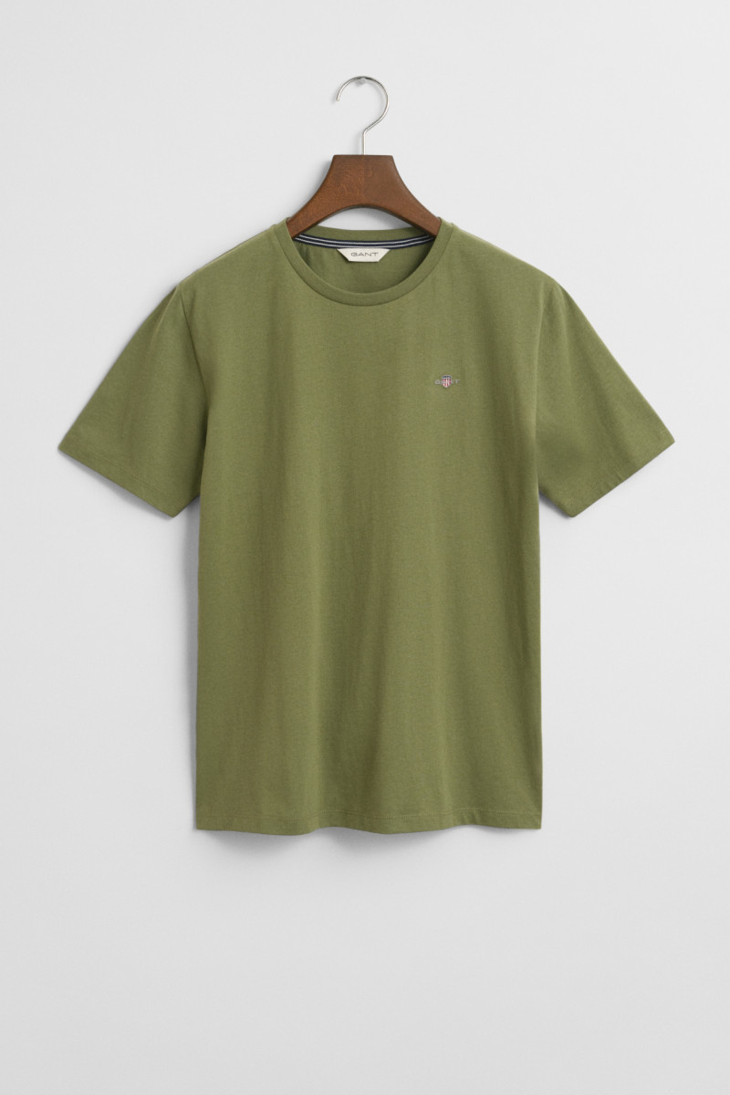 E-shop TRIČKO GANT SHIELD SS T-SHIRT WASHED OLIVE