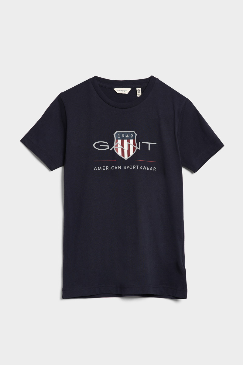 E-shop TRIČKO GANT ARCHIVE SHIELD SS T-SHIRT EVENING BLUE