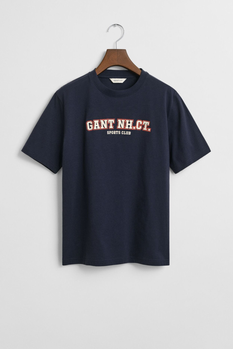 TRIČKO GANT GRAPHIC SS T-SHIRT EVENING BLUE